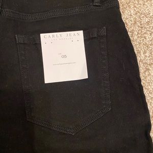 Carly Jean black wide legged cropped jean